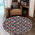 Tropical Hibiscus, Strelitzia Palm Leaves Round Carpet - AH Round Carpet Luxurious Plush - Polynesian Pride