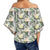 Tropical Jungle Parrots And Flamingos Women's Off Shoulder Wrap Waist Top - AH - Polynesian Pride