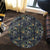 Tropical Leaves And Flowers In The Night Style Round Carpet - AH - Polynesian Pride