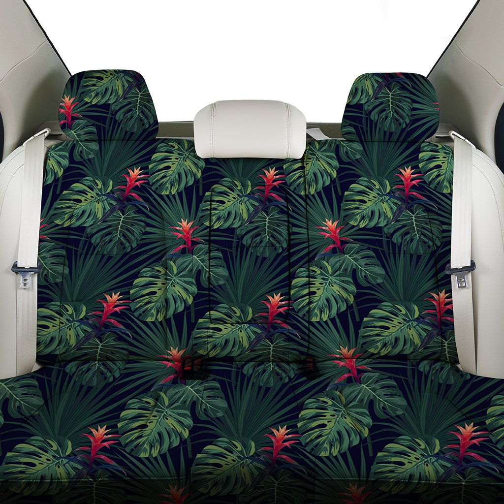 Tropical Monstera Leaf Green Back Seat Cover - Polynesian Pride