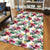 Tropical Palm Leaf White Area Rug - AH - Polynesian Pride