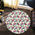 Tropical Palm Leaf White Round Carpet - AH - Polynesian Pride