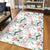 Tropical Pattern With Orchids Leaves And Gold Chains Area Rug - AH - Polynesian Pride