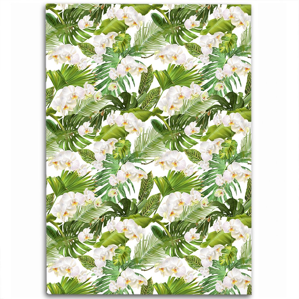 Tropical Plumeria White Area Rug - AH Luxurious - Polynesian Pride