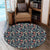 Tropical Strelitzia Black Round Carpet - AH Round Carpet Luxurious Plush - Polynesian Pride