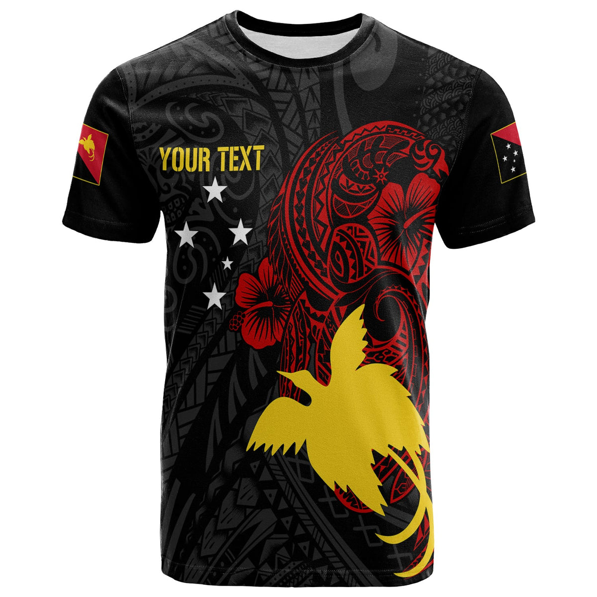 Custom Papua New Guinea 49th Independence T Shirt Tribal Turtle LT7 Black - Polynesian Pride
