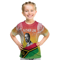 Vanuatu Father Lini Quote T Shirt KID Flag Style - White LT7 Youth XL Size14 - Polynesian Pride