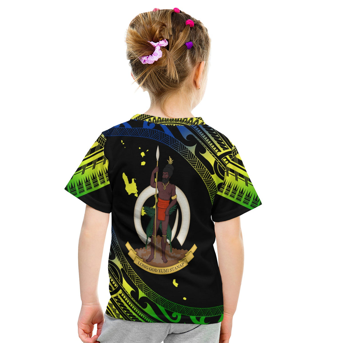 Vanuatu Proud To Be A Ni-Van - Polynesian Pattern T Shirt KID - Malampa Province LT7 - Polynesian Pride