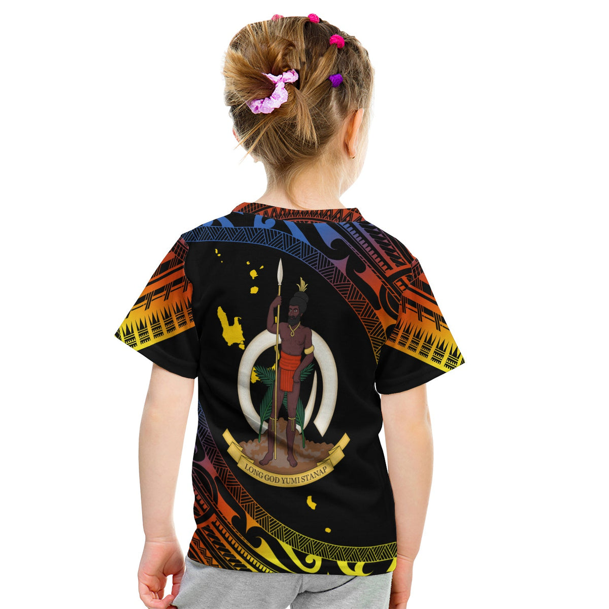 Vanuatu Proud To Be A Ni-Van - Polynesian Pattern T Shirt KID - Tafea Province LT7 - Polynesian Pride