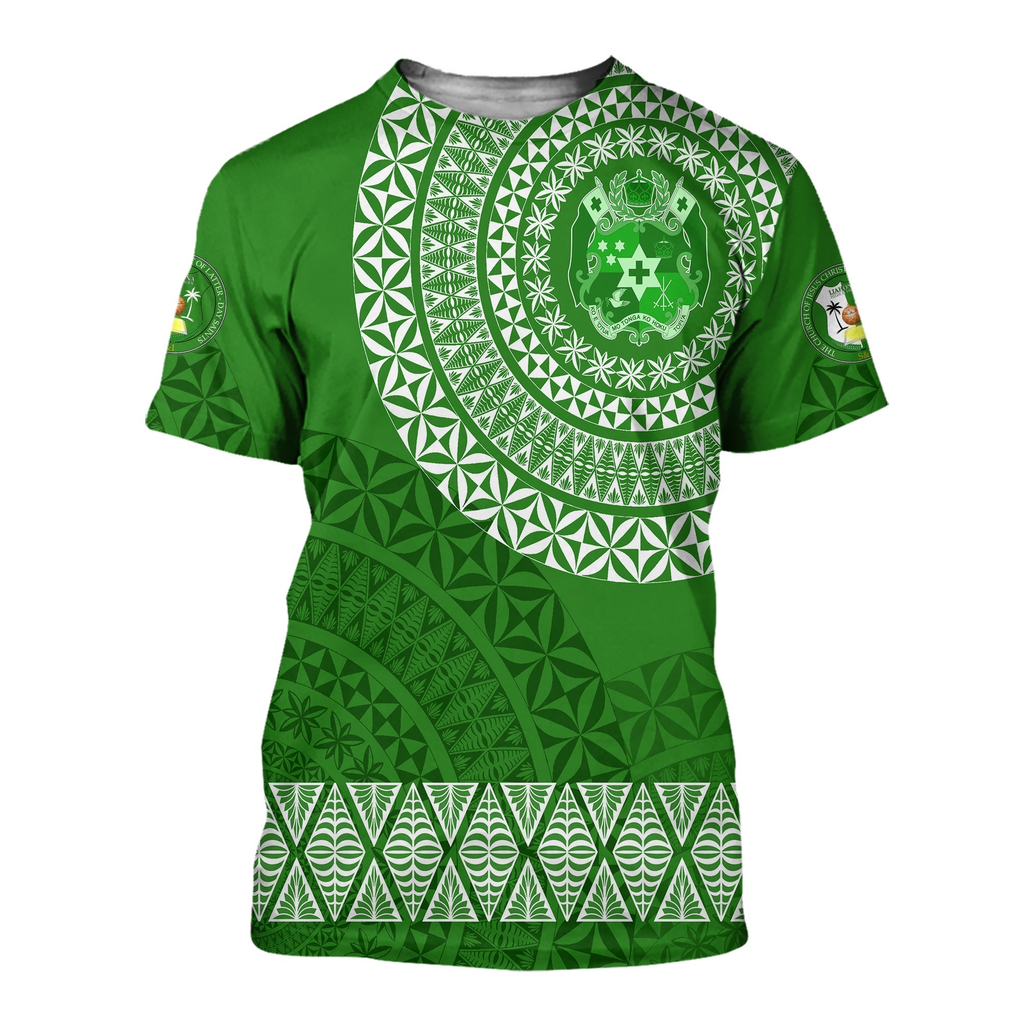 Liahona High School Tonga T Shirt Kupesi Style Ver03 LT7 Green - Polynesian Pride