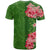 Hawaii Hibiscus Flower Polynesian T Shirt Curtis Style Green - Polynesian Pride