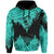 Hawaii Polynesian Hoodie Warrior Ikaika Benjamin Style Turquoise - Polynesian Pride