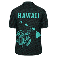 Kakau Polynesian Turtle Map Hawaii Shirt - Turquoise - Polynesian Pride