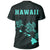 Hawaii Kakau Three Turtles T Shirt Turquoise - Polynesian Pride