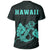 Hawaii Kakau Anchor T Shirt Turquoise - Polynesian Pride