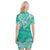 Polynesian Polo Dress Tapa Plumeria Style - Turquoise LT7 - Polynesian Pride