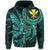 Hawaii Hoodie Zip Polynesian Kanaka Map Hawaiian Hoodie Zip Turquoise TT Style - Polynesian Pride