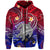 Hawaii Hoodiean Turtle Plumeria Mixed Polynesian Style LT9 Zip Hoodie Gradient - Polynesian Pride