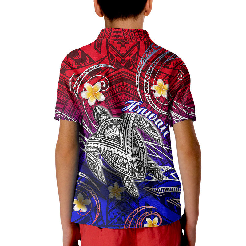 Hawaii Polo Shirt Hawaiian Turtle Plumeria Mixed Polynesian Style LT9 - Polynesian Pride