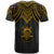 Tuvalu T Shirt Polynesian Armor Style Gold - Polynesian Pride