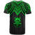 Tuvalu Custom T Shirt Polynesian Armor Style Green - Polynesian Pride