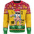 Vanuatu Christmas Sweater - Santa Claus Polynesian Tattoo Unisex Yellow - Polynesian Pride
