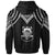 Tuvalu Custom Zip up Hoodie Polynesian Armor Style Black - Polynesian Pride