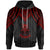 Tuvalu Hoodie Polynesian Armor Style Red Unisex Red - Polynesian Pride