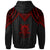 Tuvalu Custom Zip up Hoodie Polynesian Armor Style Red - Polynesian Pride