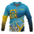 Tuvalu Coat of Arms Zip up Hoodie Polynesian Pattern Unisex Blue - Polynesian Pride