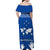 Federated States of Micronesia United Nations Day Matching Dress and Hawaiian Shirt Blue Simple World Map Version LT9 - Polynesian Pride