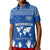 Federated States of Micronesia United Nations Day Polo Shirt Blue Simple World Map Version LT9 Kid Blue - Polynesian Pride