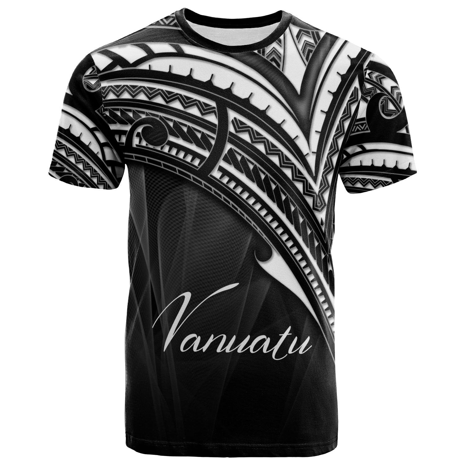Vanuatu T Shirt Cross Style Unisex Black - Polynesian Pride