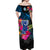 Guam Off Shoulder Long Dress Alluring Polynesia and Tropical Flowers LT13 - Polynesian Pride