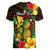 (Custom Personalised) Hawaii V-Neck T Shirt Pineapple Mix Kakau Reggae Kanaka LT14 - Polynesian Pride