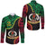 Vanuatu Hawaii Long Sleeve Button Shirt Basic Coat Of Arms LT9 Unisex Black - Polynesian Pride