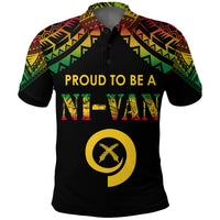 Vanuatu Proud To Be A Ni Van Polynesian Pattern Polo Shirt - LT7 Adult Black - Polynesian Pride