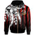 Vanuatu Zip Hoodie Vertical Stripes Style Unisex Red - Polynesian Pride