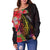 Vanuatu Women's Off Shoulder Sweater - Tropical Hippie Style - Polynesian Pride