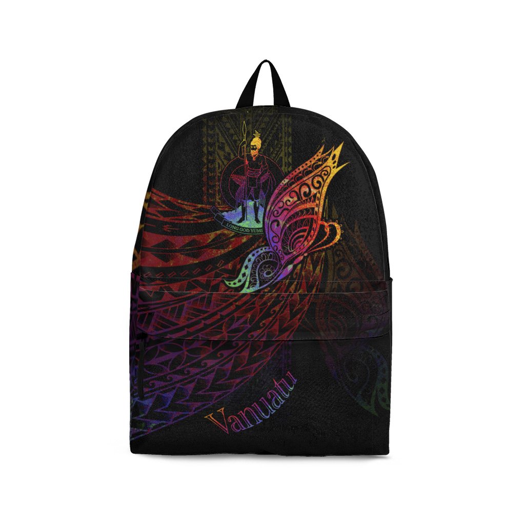 Vanuatu Backpack - Butterfly Polynesian Style Black - Polynesian Pride