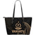 Vanuatu Polynesian Leather Tote Bag - Gold Tribal Wave Gold - Polynesian Pride