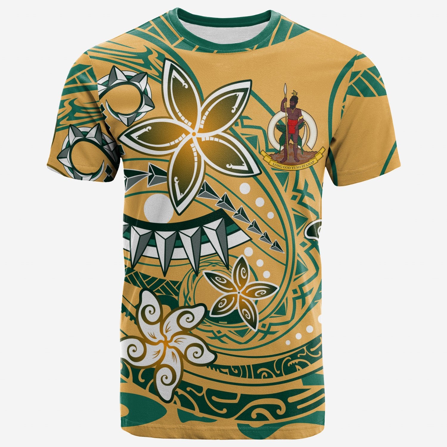 Vanuatu T Shirt Spring Style Unisex Yellow - Polynesian Pride