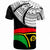 Vanuatu Custom T Shirt Claws Pattern With Flag - Polynesian Pride