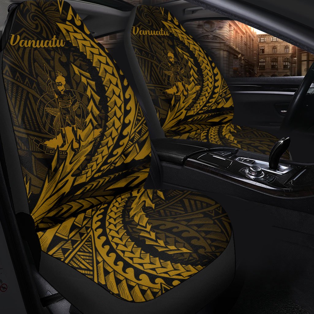Vanuatu Car Seat Cover - Wings Style Universal Fit Black - Polynesian Pride