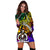 Vanuatu Women Hoodie Dress - Rainbow Polynesian Pattern - Polynesian Pride