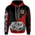 Vanuatu Custom Zip Hoodie Polynesian Diagonal Pattern Red Unisex Red - Polynesian Pride