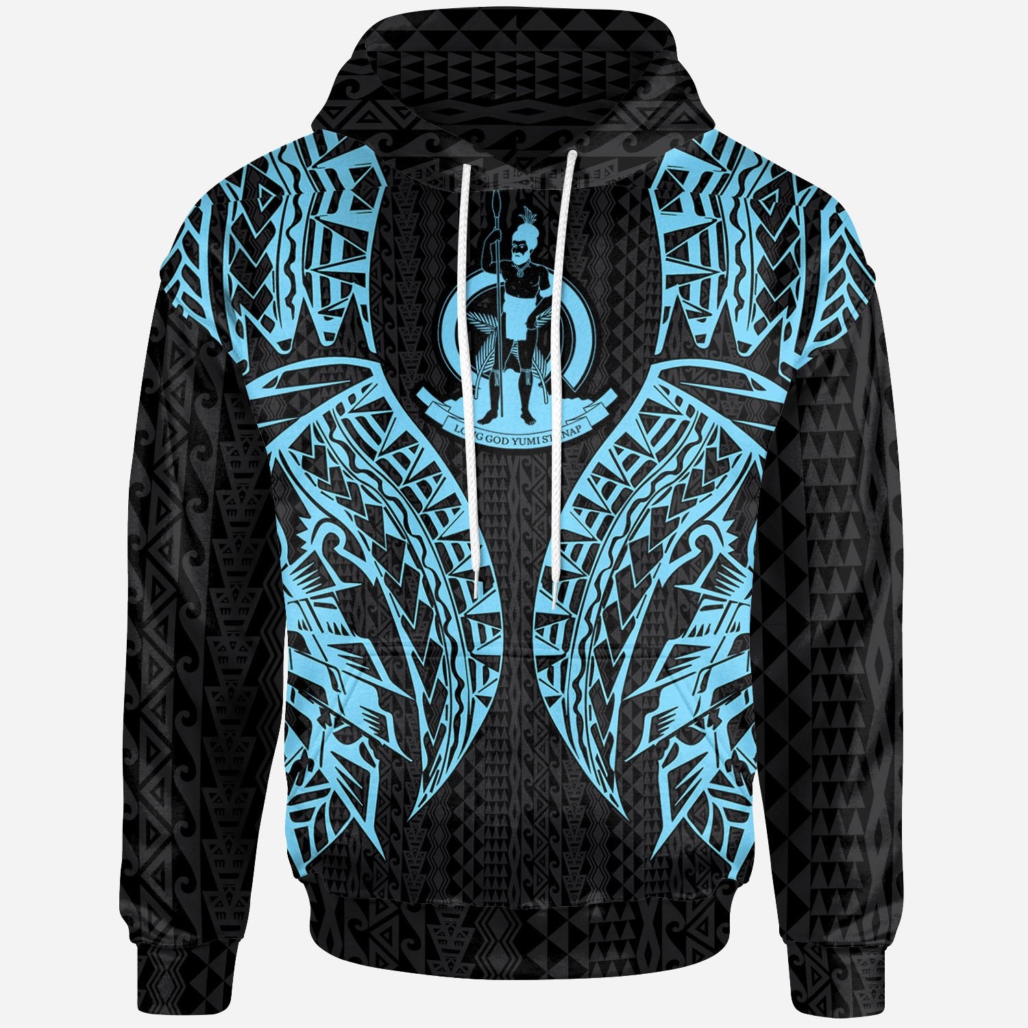 Vanuatu Hoodie Polynesian Lion Head Neon Style Unisex Neon - Polynesian Pride