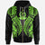 Vanuatu Zip up Hoodie Polynesian Lion Head Green Style Unisex Green - Polynesian Pride