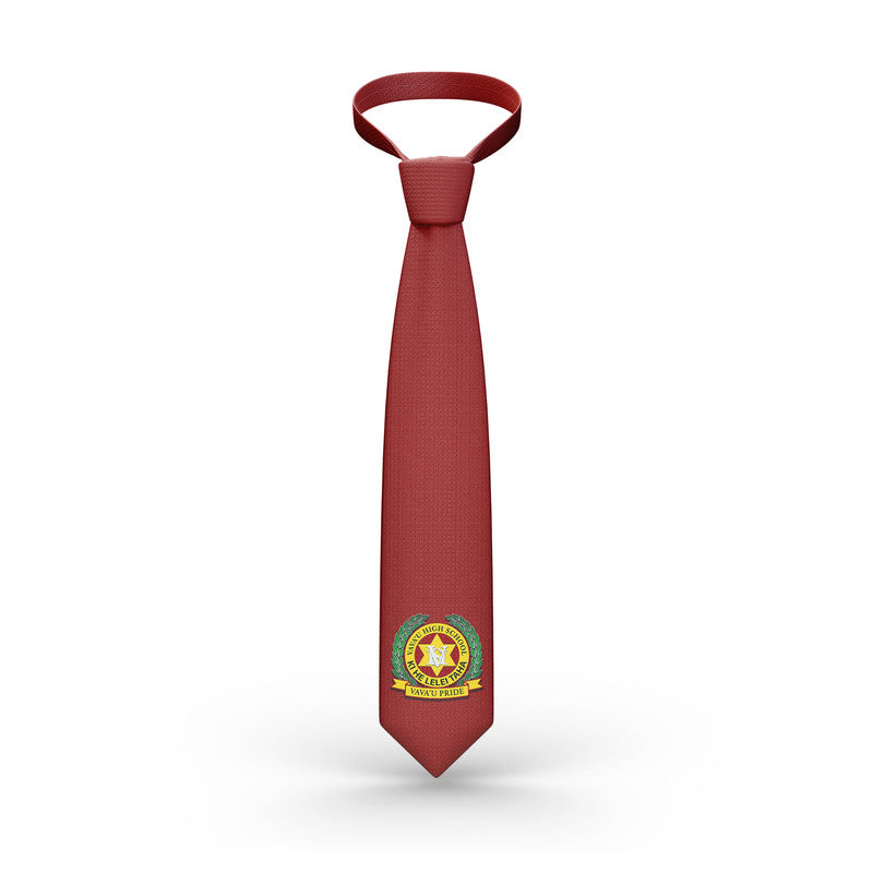 Tonga Vava'u High School Necktie Simple Style - Maroon LT8 - Polynesian Pride