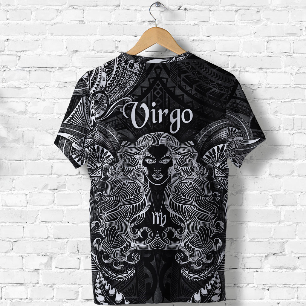 Virgo Zodiac Polynesian T Shirt Unique Style Black LT8 - Polynesian Pride